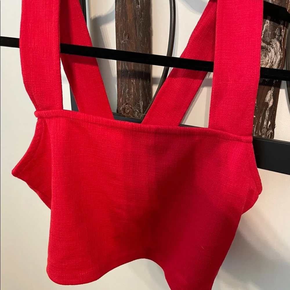 Roxy Red Cropped Tank Top
